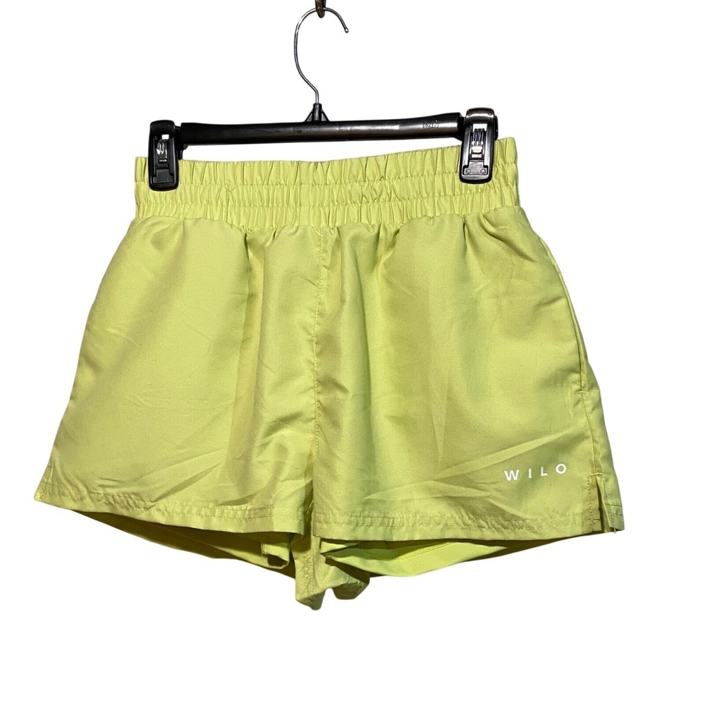 Wilo The Label Women Lime Green 2 in 1 Athletic Shorts Size‎ XS NEW Running Gym